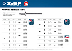  Алюминиевые заклепки, 3.2 х 12 мм, 50 шт., ЗУБР Профессионал 