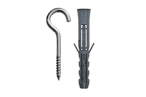  НАКРЕПКО шуруп-крюк 5*50 с дюбелем 8 3 шт 103813 