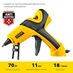 STAYER PRO 11 пистолет термоклеевой электрический, d 11 мм, 18 г/мин 