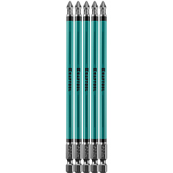  Биты PZ2, тип хвостовика E 1/4", 150 мм, 5 шт в блистере KRAFTOOL 