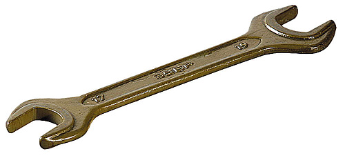  Ключ рожковый ЗУБР, серия "Т-80", оцинкованный, 17х19мм 