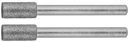  Мини-шарошки ЗУБР алмазные , d 4,8x10,0х3,2мм; L 38мм, 2шт 