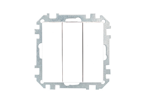  Выключатель 3 клав. (cкрытый, 10А) белый, Стиль, Bylectrica 